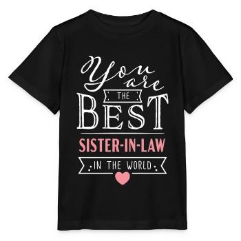 BestIn Sister-in-law beste Schwägerin Geschenkidee - Stanley/Stella Kinder T-Shirt MINI CREATOR  - Schwarz - Vorne - Mikhail (115cm)