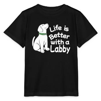 Labrador Dog Dog owner Mistress Mr. Wau - Stanley/Stella MINI CREATOR Kids’ T-Shirt - black - Front - Mikhail (115cm)