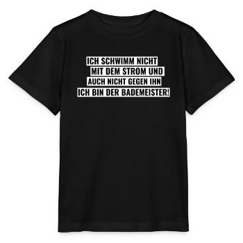 Bademeister - Stanley/Stella Kinder T-Shirt MINI CREATOR  - Schwarz - Vorne - Mikhail (115cm)