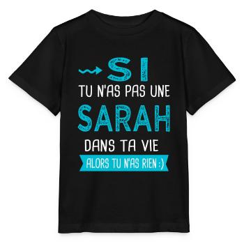 Sarah Si tu n as pas une sarah - T-shirt bio MINI CREATOR Stanley/Stella Enfant - noir - Devant - Mikhail (115cm)