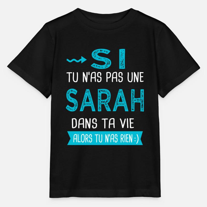Sarah Si tu n as pas une sarah - T-shirt bio MINI CREATOR Stanley/Stella Enfant - noir