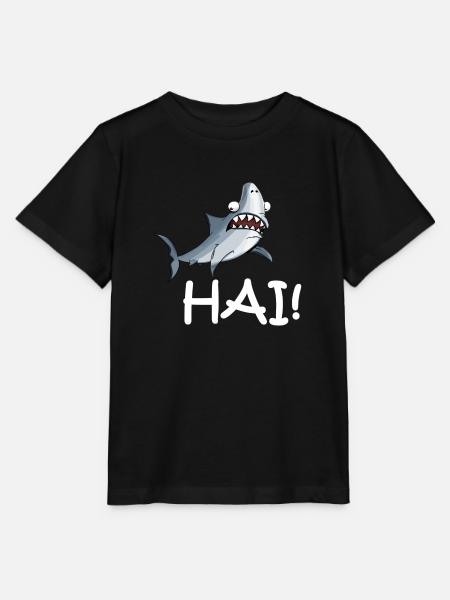 Hai mit Schriftzug - Stanley/Stella Kinder T-Shirt MINI CREATOR  - Schwarz