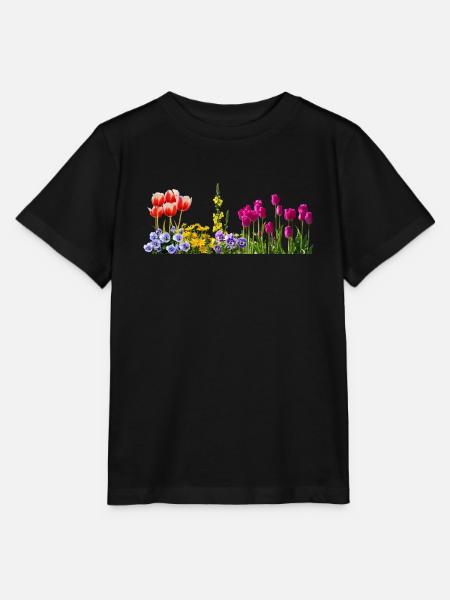 pansy stiefmuetterchen blumen flowers tulpen tulip - Stanley/Stella Kinder T-Shirt MINI CREATOR  - Schwarz