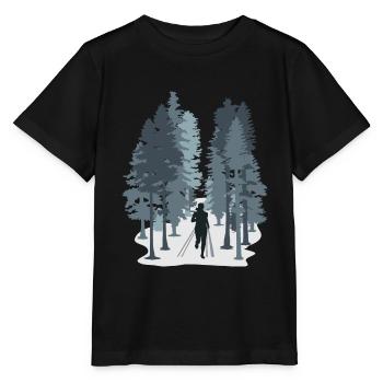 Courir, Coureur, Femme en trail - T-shirt bio MINI CREATOR Stanley/Stella Enfant - noir - Devant - Mikhail (115cm)