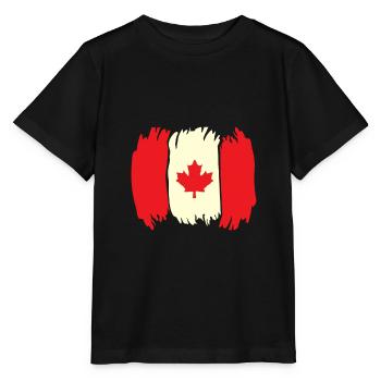 Drapeau du Canada - T-shirt bio MINI CREATOR Stanley/Stella Enfant - noir - Devant - Mikhail (115cm)
