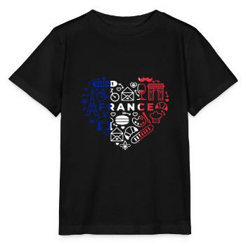 France - T-shirt bio MINI CREATOR Stanley/Stella Enfant - noir - Devant - Mikhail (115cm)