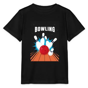 Bowling - Stanley/Stella Kinder T-Shirt MINI CREATOR  - Schwarz - Vorne - Mikhail (115cm)