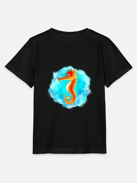 Seepferd - Stanley/Stella Kinder T-Shirt MINI CREATOR - Schwarz