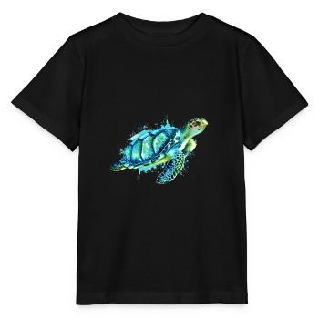 sea turtle - Stanley/Stella MINI CREATOR Kids’ T-Shirt - black - Front - Mikhail (115cm)