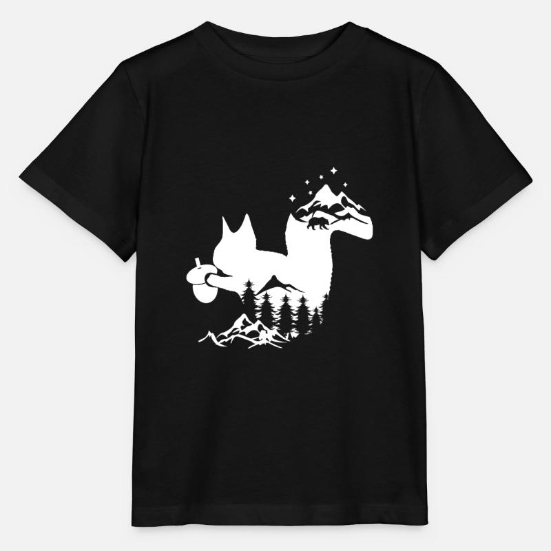 écureuil - T-shirt bio MINI CREATOR Stanley/Stella Enfant - noir