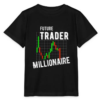 Trading Börse Trader Aktien Geld Geschenk - Stanley/Stella Kinder T-Shirt MINI CREATOR  - Schwarz - Vorne - Mikhail (115cm)