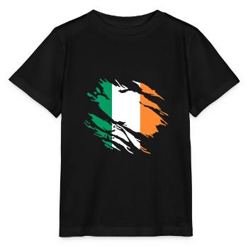 Drapeau irlandais - T-shirt bio MINI CREATOR Stanley/Stella Enfant - noir - Devant - Mikhail (115cm)
