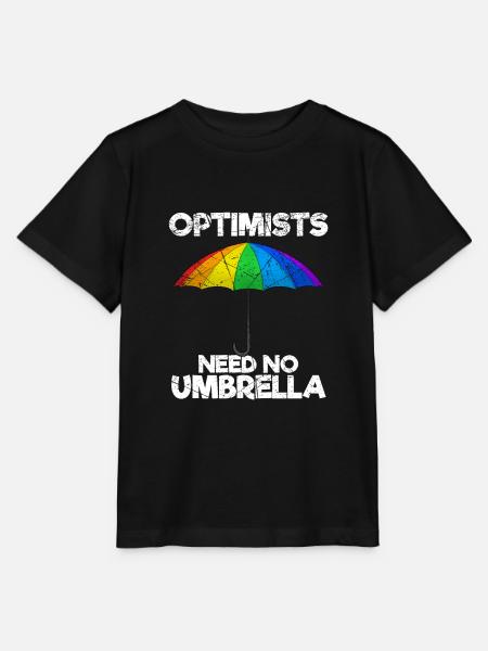 Optimists Need No Umbrella Optimisten - Stanley/Stella Kinder T-Shirt MINI CREATOR  - Schwarz