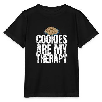 Les cookies sont mes cookies de thérapie Les amateurs de cookies - T-shirt bio MINI CREATOR Stanley/Stella Enfant - noir - Devant - Mikhail (115cm)