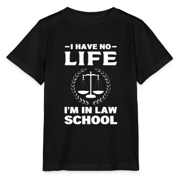 Étudiant en droit pas d’étudiant en droit de la vie - T-shirt bio MINI CREATOR Stanley/Stella Enfant - noir - Devant - Mikhail (115cm)