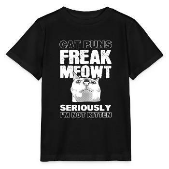 Cats Word Games Pet Lover - Stanley/Stella MINI CREATOR Kids’ T-Shirt - black - Front - Mikhail (115cm)