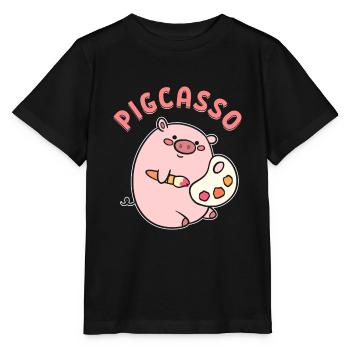 Artist's pig of visual artists - Stanley/Stella MINI CREATOR Kids’ T-Shirt - black - Front - Mikhail (115cm)