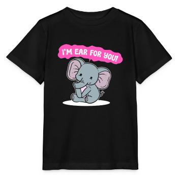 Eléphant - Jeux de mots Gardien de zoo - T-shirt bio MINI CREATOR Stanley/Stella Enfant - noir - Devant - Mikhail (115cm)