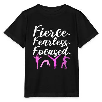 Furchtloser Turner Gymnastiklehrer - Stanley/Stella Kinder T-Shirt MINI CREATOR  - Schwarz - Vorne - Mikhail (115cm)