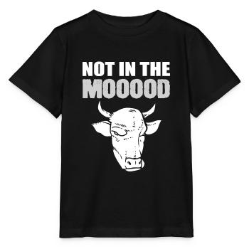 Not In The Mooooood Bauer - Stanley/Stella Kinder T-Shirt MINI CREATOR  - Schwarz - Vorne - Mikhail (115cm)