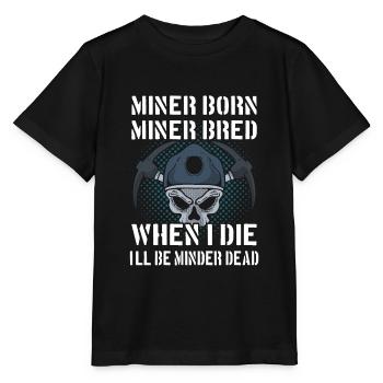 Stolzer Minenarbeiter - Stanley/Stella Kinder T-Shirt MINI CREATOR  - Schwarz - Vorne - Mikhail (115cm)