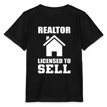 Realtor Licensed To Sell Real Estate Agents - Stanley/Stella MINI CREATOR Kids’ T-Shirt - black - Front - Mikhail (115cm)