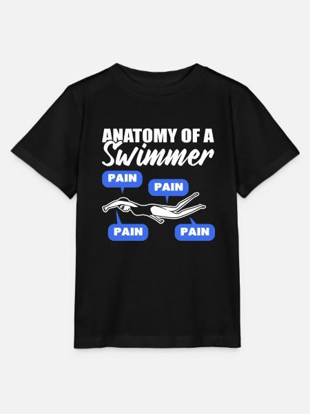 Anatomy Of Swimmer Schwimmtrainer - Stanley/Stella Kinder T-Shirt MINI CREATOR  - Schwarz