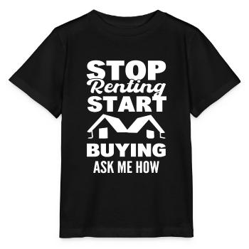 Immobilienleben Agent - Stanley/Stella Kinder T-Shirt MINI CREATOR  - Schwarz - Vorne - Mikhail (115cm)