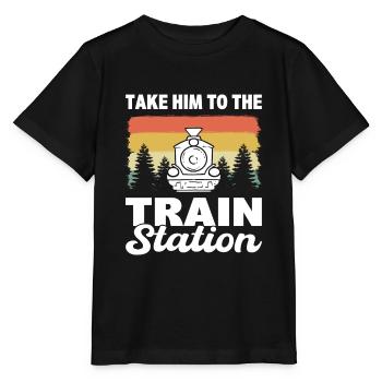 Emmenez-le au mécanicien de la gare - T-shirt bio MINI CREATOR Stanley/Stella Enfant - noir - Devant - Mikhail (115cm)