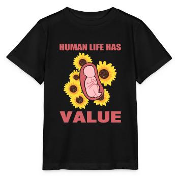 Anti-Abtreibung Menschenrechtsaktivist - Stanley/Stella Kinder T-Shirt MINI CREATOR  - Schwarz - Vorne - Mikhail (115cm)