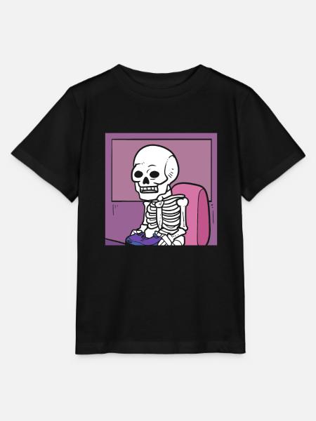 Gamer Skelett - Stanley/Stella Kinder T-Shirt MINI CREATOR - Schwarz