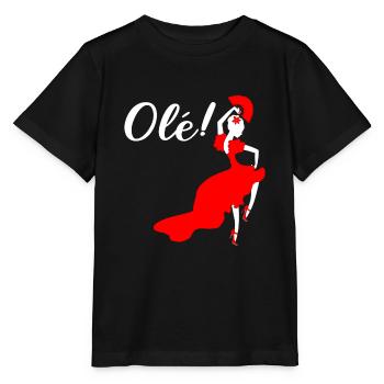 Spanien Flamenco Flamenco -Tänzer - Stanley/Stella Kinder T-Shirt MINI CREATOR  - Schwarz - Vorne - Mikhail (115cm)
