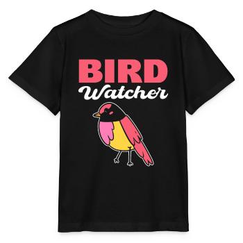 Bird Watcher Vogelbegeisterte - Stanley/Stella Kinder T-Shirt MINI CREATOR  - Schwarz - Vorne - Mikhail (115cm)
