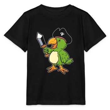 Papageipirat Ornithologe - Stanley/Stella Kinder T-Shirt MINI CREATOR  - Schwarz - Vorne - Mikhail (115cm)