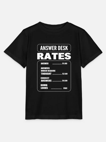Answer Desk Rates Rezeptionist - Stanley/Stella Kinder T-Shirt MINI CREATOR - Schwarz
