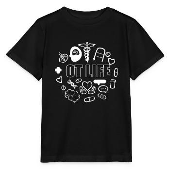 OT Life Sprachtherapeut - Stanley/Stella Kinder T-Shirt MINI CREATOR  - Schwarz - Vorne - Mikhail (115cm)