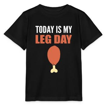 Lustiges Beintraining Fitnesstrainer - Stanley/Stella Kinder T-Shirt MINI CREATOR  - Schwarz - Vorne - Mikhail (115cm)