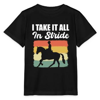 Pferderennen Reiter - Stanley/Stella Kinder T-Shirt MINI CREATOR  - Schwarz - Vorne - Mikhail (115cm)