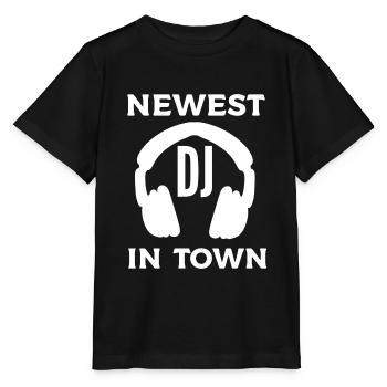 DJ Musik Disc Jockey - Stanley/Stella Kinder T-Shirt MINI CREATOR  - Schwarz - Vorne - Mikhail (115cm)