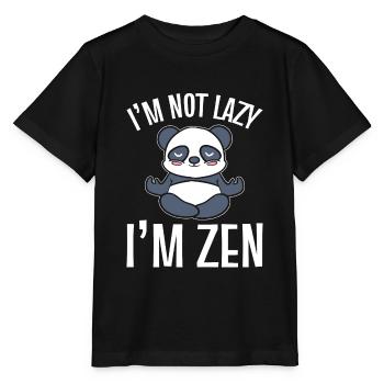 I'm Not Lazy I'm Zen Zen-Praktizierender - Stanley/Stella Kinder T-Shirt MINI CREATOR  - Schwarz - Vorne - Mikhail (115cm)