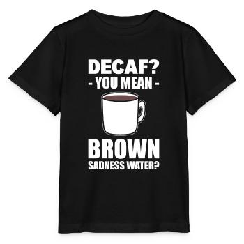 Lustiger Kaffeeliebhaber Kaffee - Stanley/Stella Kinder T-Shirt MINI CREATOR  - Schwarz - Vorne - Mikhail (115cm)