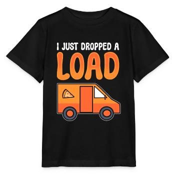 I Just Dropped A Load Pizzalieferant - Stanley/Stella Kinder T-Shirt MINI CREATOR  - Schwarz - Vorne - Mikhail (115cm)