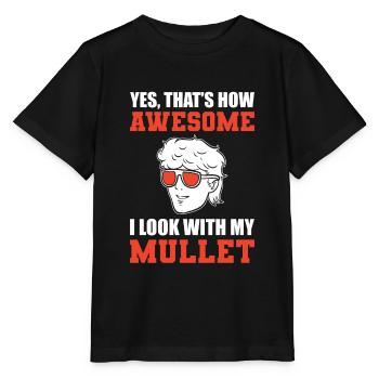 Lustiger Vokuhila-Haarschnitt Friseurrasierer - Stanley/Stella Kinder T-Shirt MINI CREATOR  - Schwarz - Vorne - Mikhail (115cm)