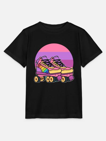 Retro-Rollschuhe Rollerblader - Stanley/Stella Kinder T-Shirt MINI CREATOR - Schwarz