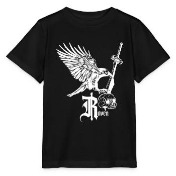 Corbeau sur Épée – Design Sombre et Mystique - T-shirt bio MINI CREATOR Stanley/Stella Enfant - noir - Devant - Mikhail (115cm)