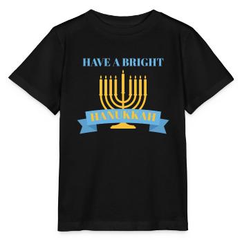 Hanukkah, Chanukkah, Lichterfest, Geschenk, Shirt - Stanley/Stella Kinder T-Shirt MINI CREATOR  - Schwarz - Vorne - Mikhail (115cm)