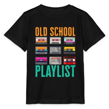 Old School Playlist - Stanley/Stella Kinder T-Shirt MINI CREATOR  - Schwarz - Vorne - Mikhail (115cm)