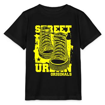 Original Street Sneaker - Stanley/Stella Kinder T-Shirt MINI CREATOR  - Schwarz - Vorne - Mikhail (115cm)
