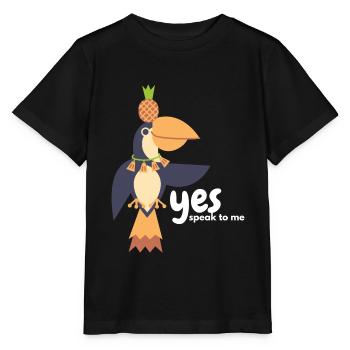 Tuncan Ananas swing - Stanley/Stella Kinder T-Shirt MINI CREATOR  - Schwarz - Vorne - Mikhail (115cm)