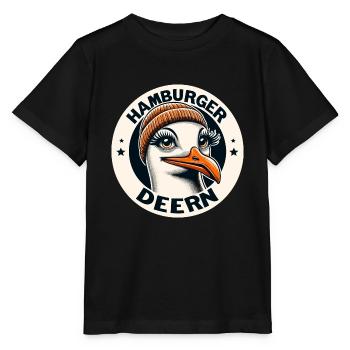 Hamburg Hamburger Deern Beanie Nordsee Möwe Lustig - Stanley/Stella Kinder T-Shirt MINI CREATOR  - Schwarz - Vorne - Mikhail (115cm)